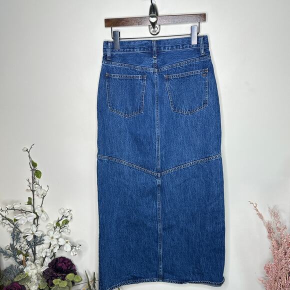 MADEWELL Denim Mid-Rise Maxi Skirt in Pineland Wash Sz 27 / 4 {T30} - Picture 3 of 6